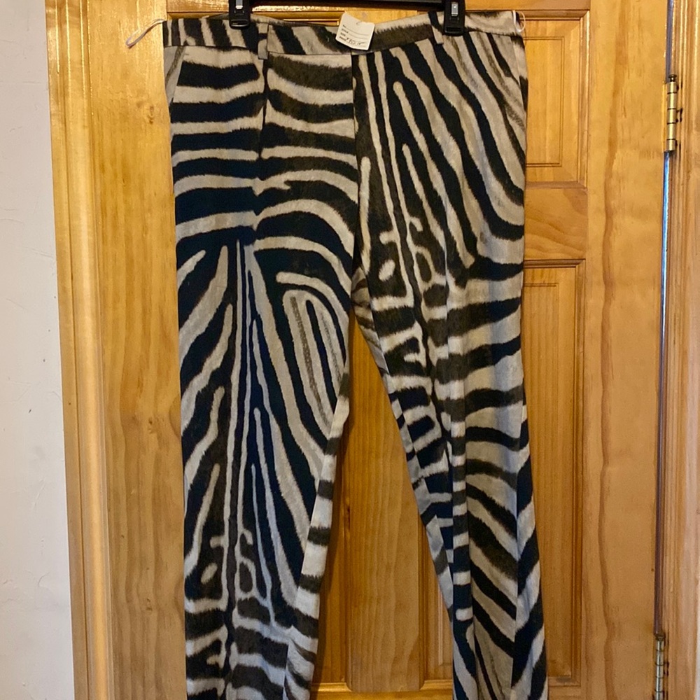 Mantu Made in Italy Cotton Stretch Animal Print Pants/Jeans New With Tags